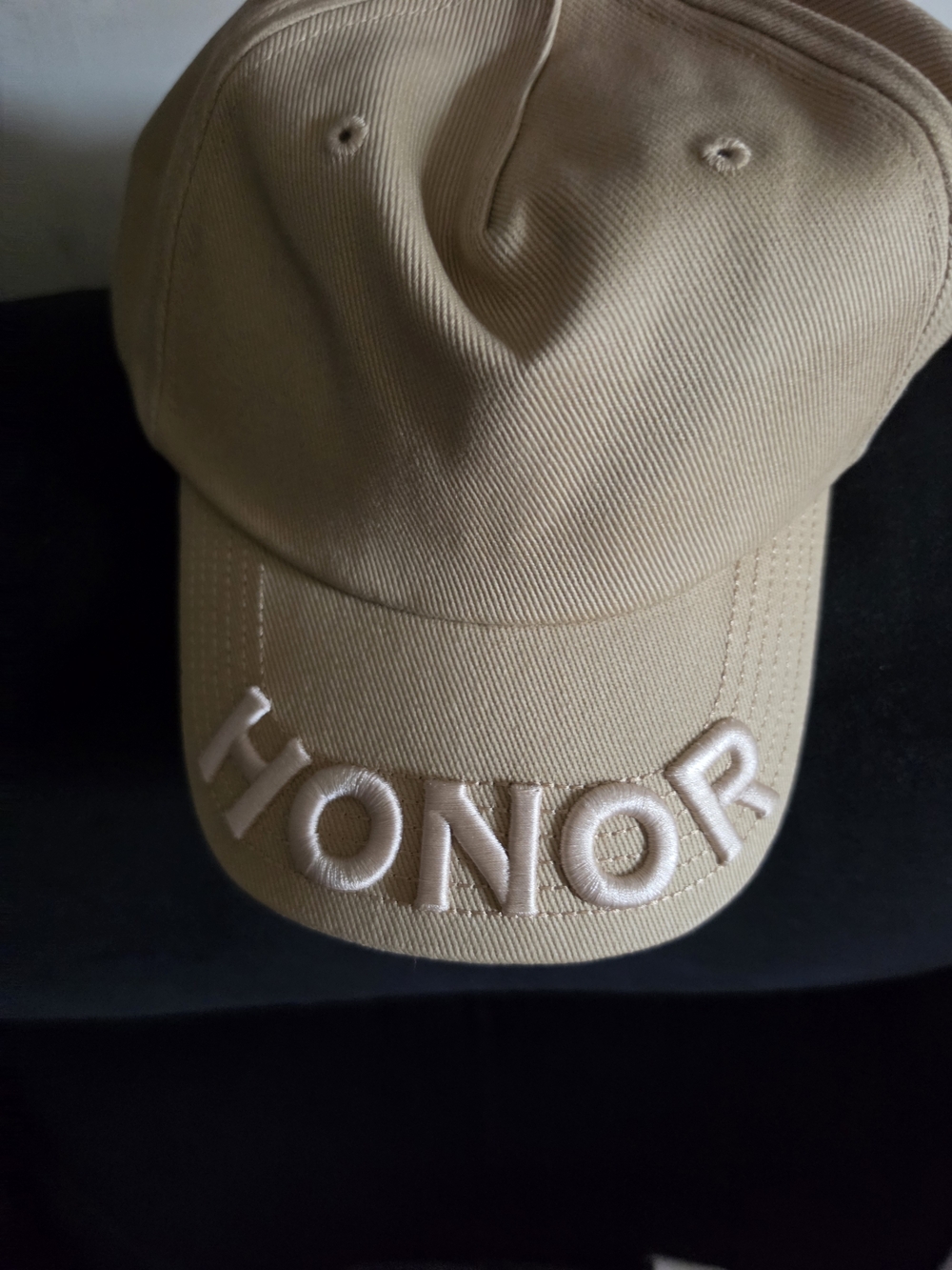 Honor Embroidered Tan Baseball Cap